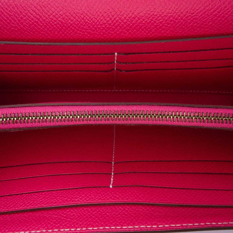 Hermès Kelly Long Wallet Epsom Rose Tyrien Inside | Sell your designer bag