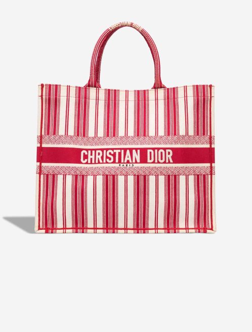 Dior Book Tote Large Canvas Red / White Front | Sell your designer bag