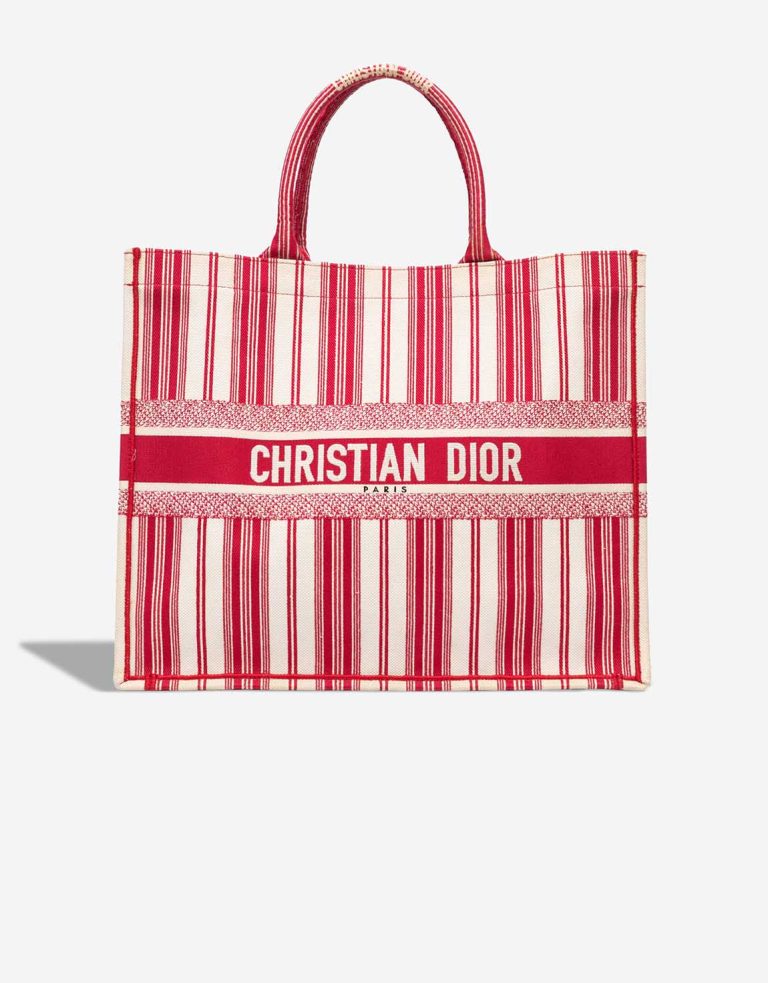 Dior Book Tote Large Canvas Red / White Front | Sell your designer bag