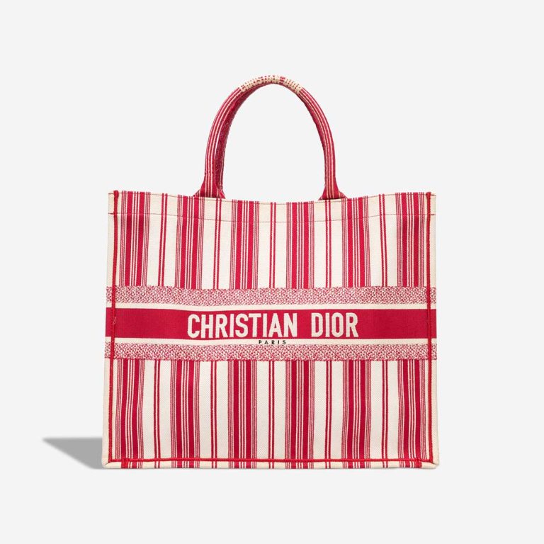 Dior Book Tote Large Canvas Red / White Front | Sell your designer bag