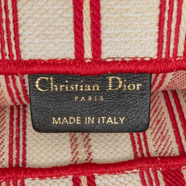 Dior Book Tote Large Canvas Red / White Logo | Sell your designer bag