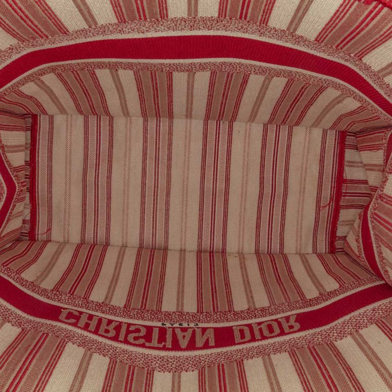 Dior Book Tote Large Canvas Red / White Inside | Sell your designer bag