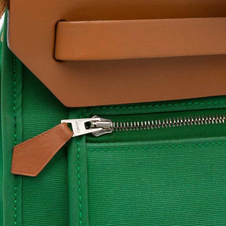 Hermès Herbag 31 Toile / Vache Hunter Bambou Signs of wear | Sell your designer bag