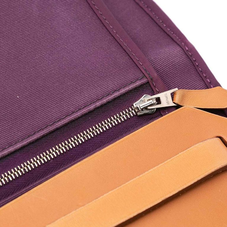 Hermès Herbag 31 Toile / Vache Hunter Raisin / Sable Naturel Signs of wear | Sell your designer bag