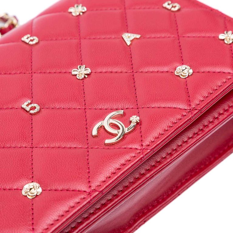 Chanel Wallet On Chain Lamb Red Front | Sell your designer bag