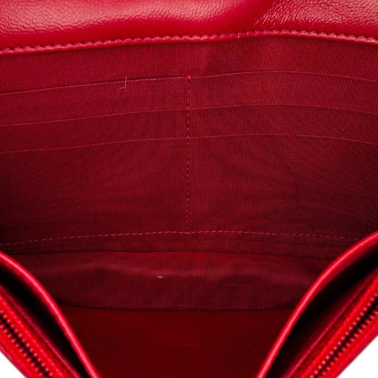 Chanel Wallet On Chain Lamb Red Inside | Sell your designer bag