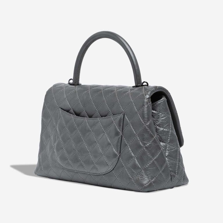 Chanel Timeless Coco Top Handle Medium Aged Calf Grey | Sell your designer bag