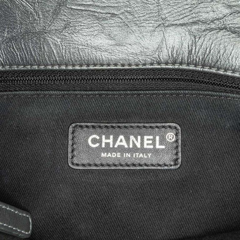 Chanel Timeless Coco Top Handle Medium Aged Calf Grey Logo | Sell your designer bag