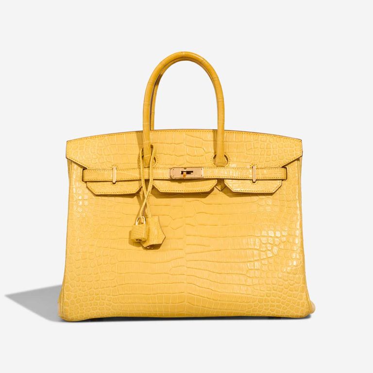 Hermès Birkin 35 Porosus Crocodile Mimosa Front | Sell your designer bag