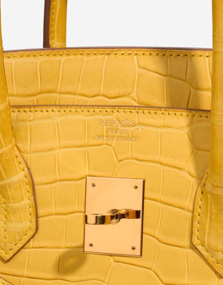 Hermès Birkin 35 Porosus Crocodile Mimosa Logo | Sell your designer bag
