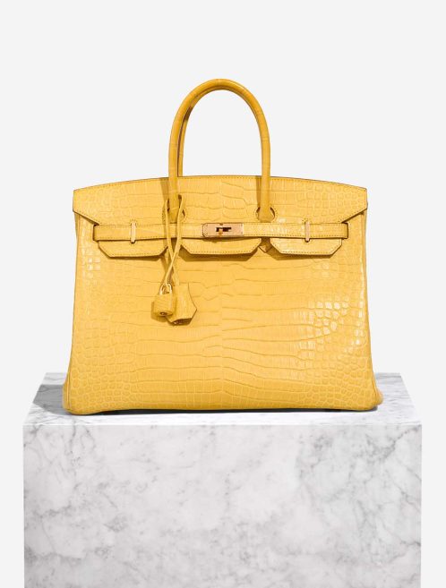 Hermès Birkin 35 Porosus Crocodile Mimosa Front | Sell your designer bag