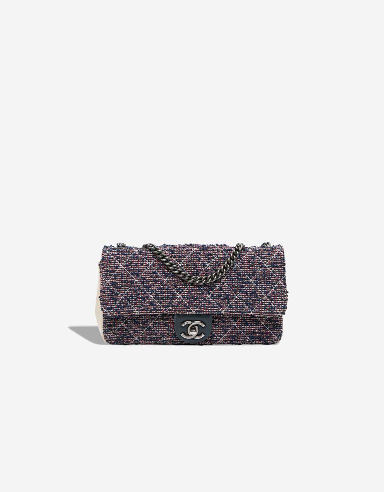 Chanel Timeless Medium Tweed Blue Front | Sell your designer bag
