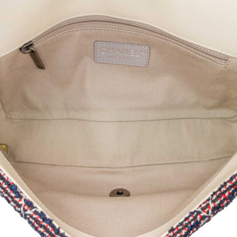 Chanel Timeless Medium Tweed Blue Inside | Sell your designer bag