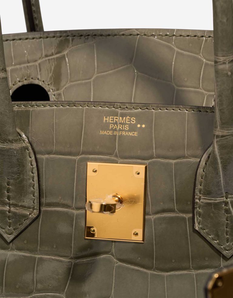 Hermès Birkin 30 Niloticus Crocodile Gris Tourterelle Logo | Sell your designer bag