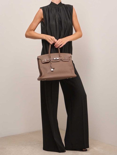 Hermès Birkin 35 Clémence Étoupe on Model | Sell your designer bag