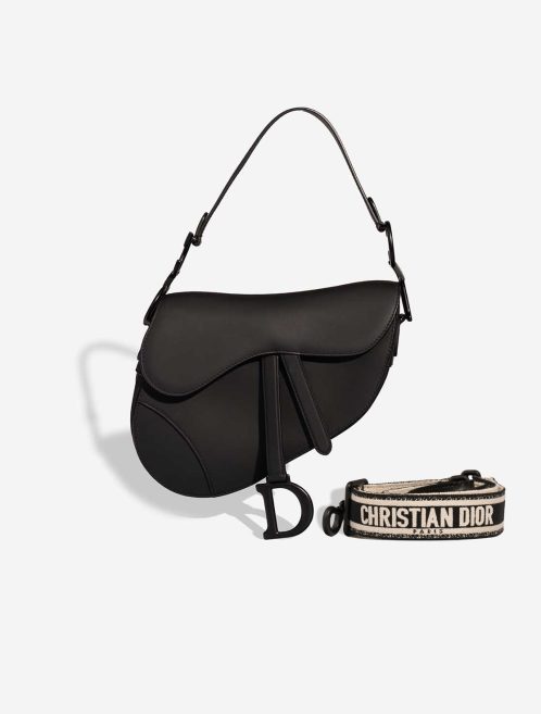 Dior Saddle Medium Calf Black Front | Sell your designer bag