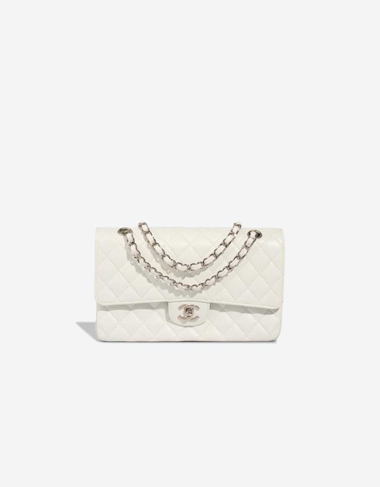 Chanel Timeless Medium Caviar White Front | Sell your designer bag
