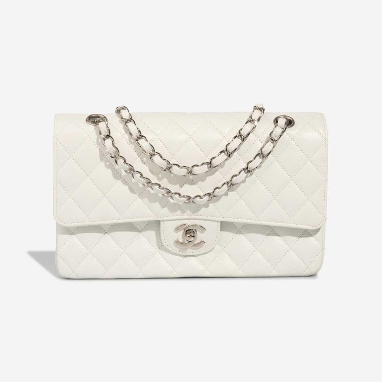 Chanel Timeless Medium Caviar White Front | Sell your designer bag