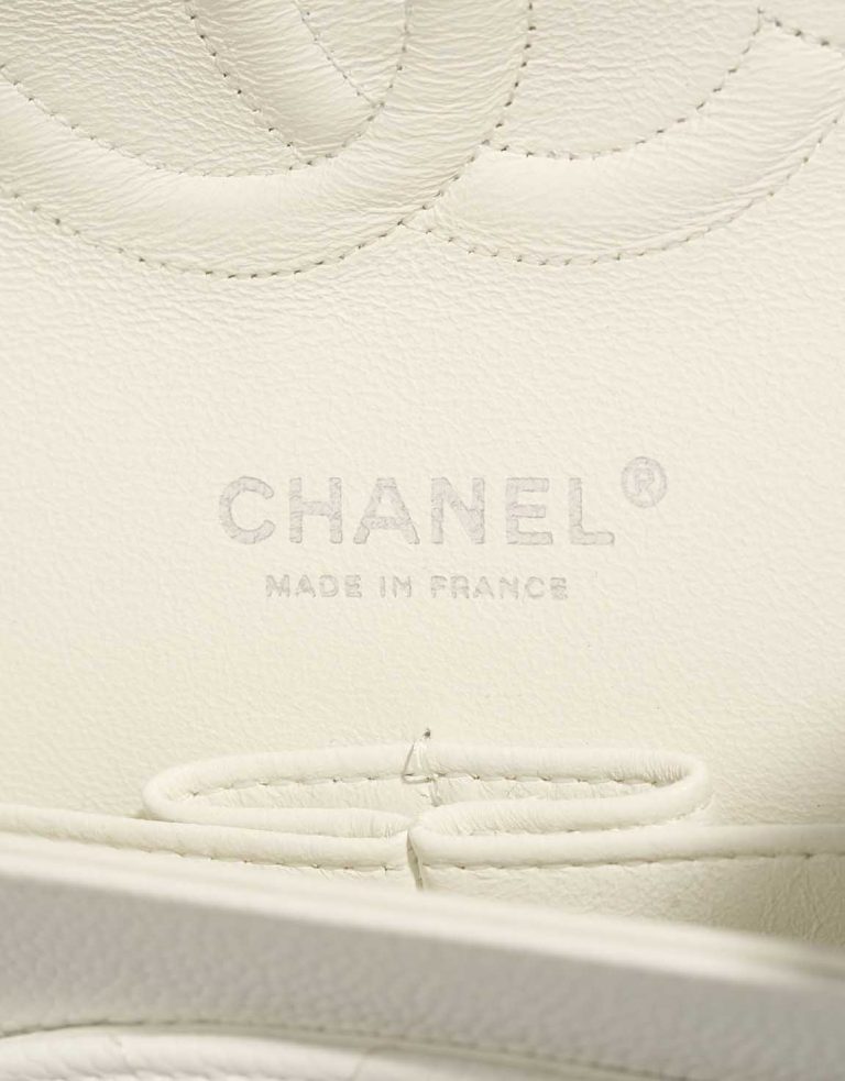 Chanel Timeless Medium Caviar White Logo | Sell your designer bag