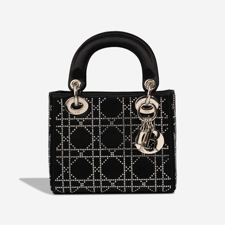 Dior Lady Small Silk Black Front | Sell your designer bag