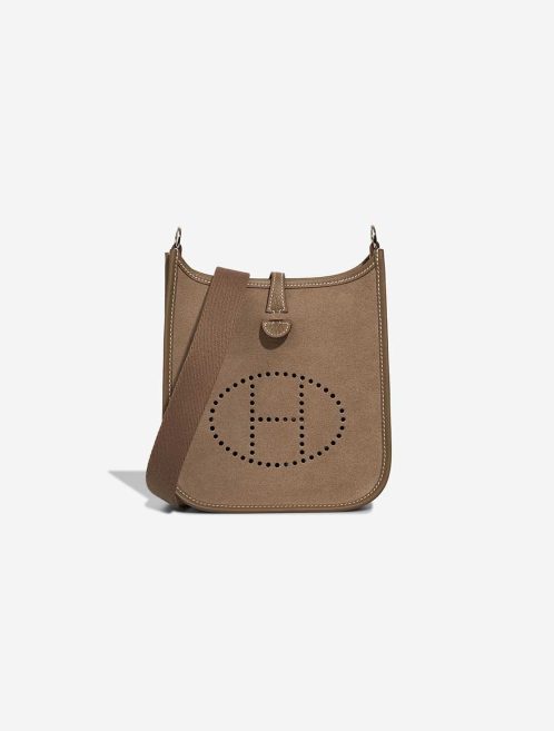 Hermès Evelyne 16 Suede / Taurillon Clémence Étoupe / Gris Caillou Front | Sell your designer bag