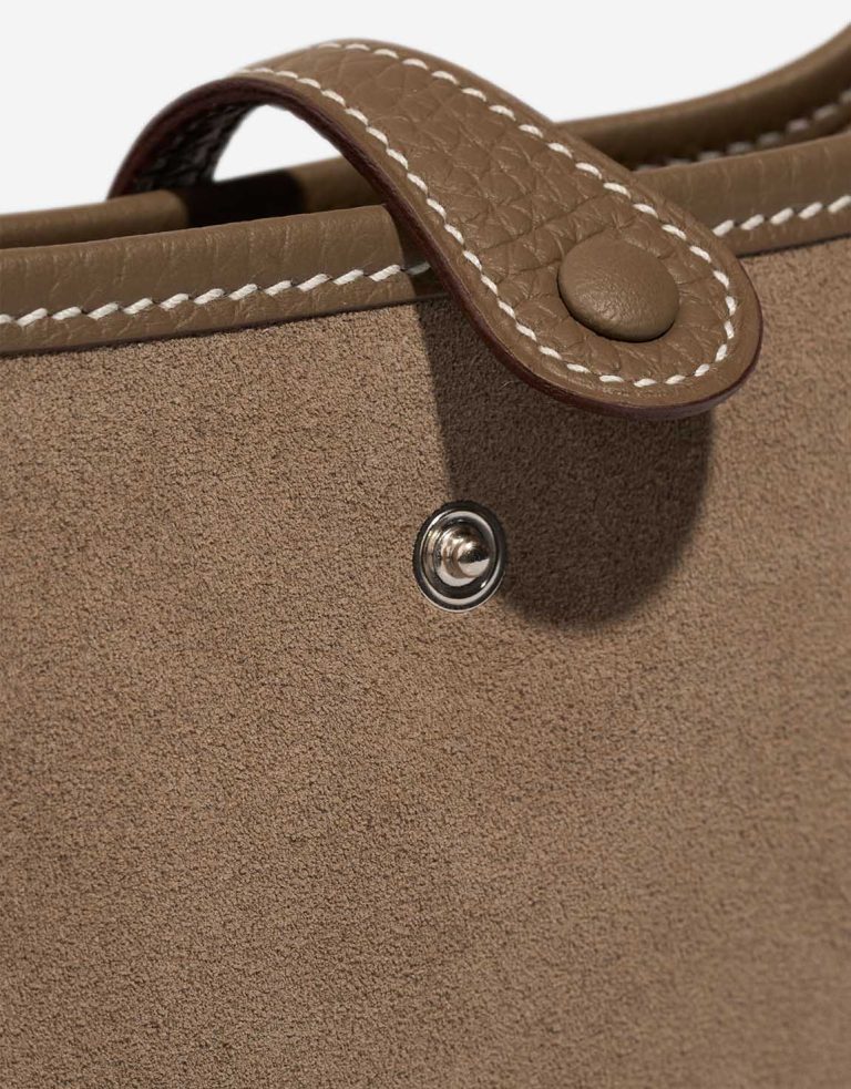 Hermès Evelyne 16 Suede / Taurillon Clémence Étoupe / Gris Caillou Front | Sell your designer bag