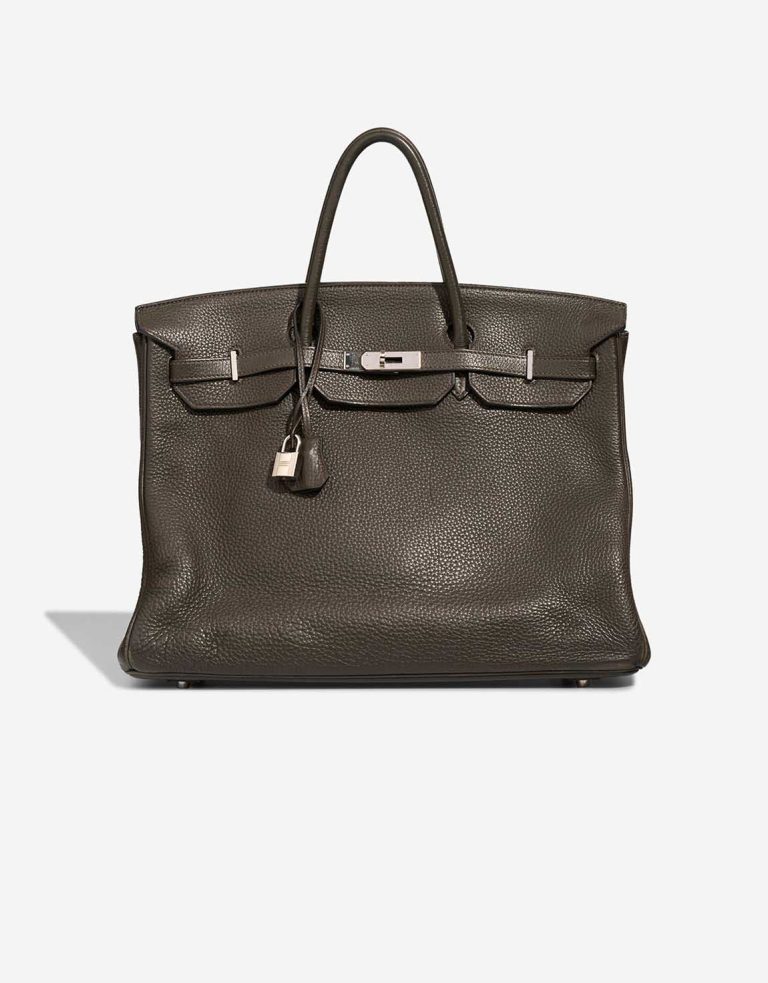 Hermès Birkin 40 Togo Vert Bronze Front | Sell your designer bag