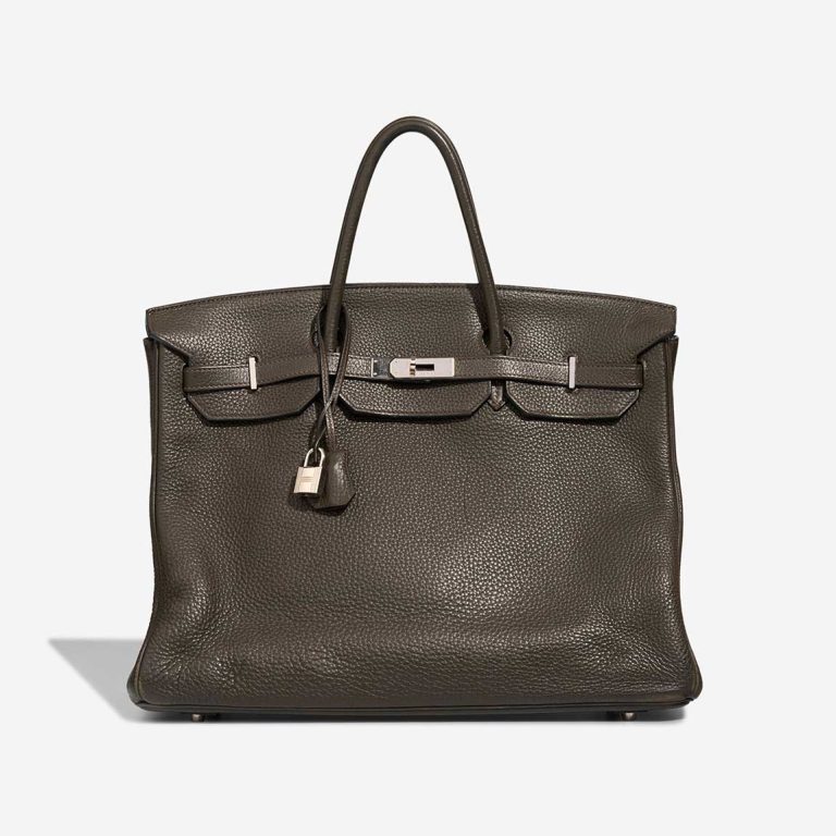 Hermès Birkin 40 Togo Vert Bronze Front | Sell your designer bag