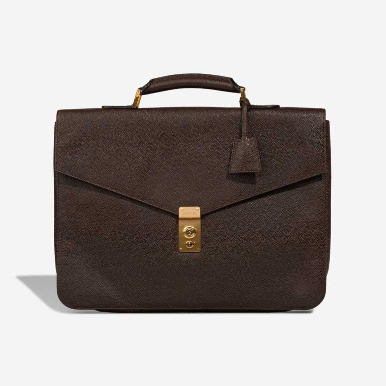 Chanel Briefcase Caviar Brown Front | Sell your designer bag