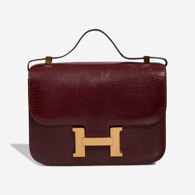 Hermès Constance 23 Lizard Bordeaux Front | Sell your designer bag
