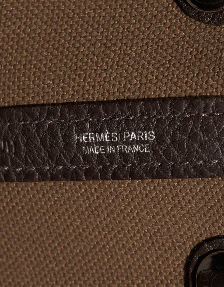 Hermès Garden Party 30 Toile Militaire / Veau Négonda Toundra / Ébène Logo | Sell your designer bag