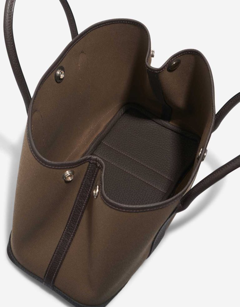 Hermès Garden Party 30 Toile Militaire / Veau Négonda Toundra / Ébène Inside | Sell your designer bag