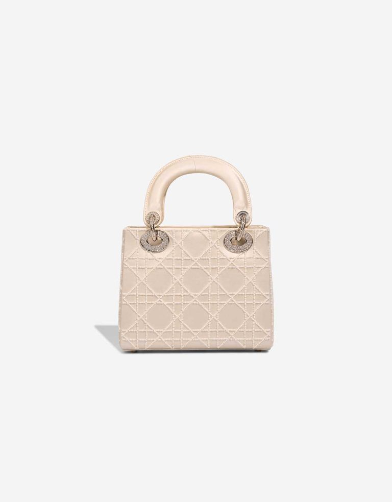 Dior Lady Mini Silk / Pearls Beige Front | Sell your designer bag
