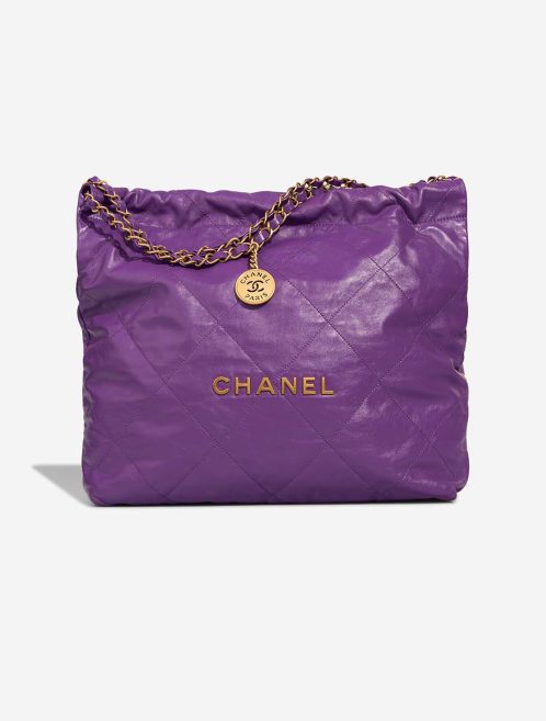 Chanel 22 Medium Lamb Violet Front | Sell your designer bag