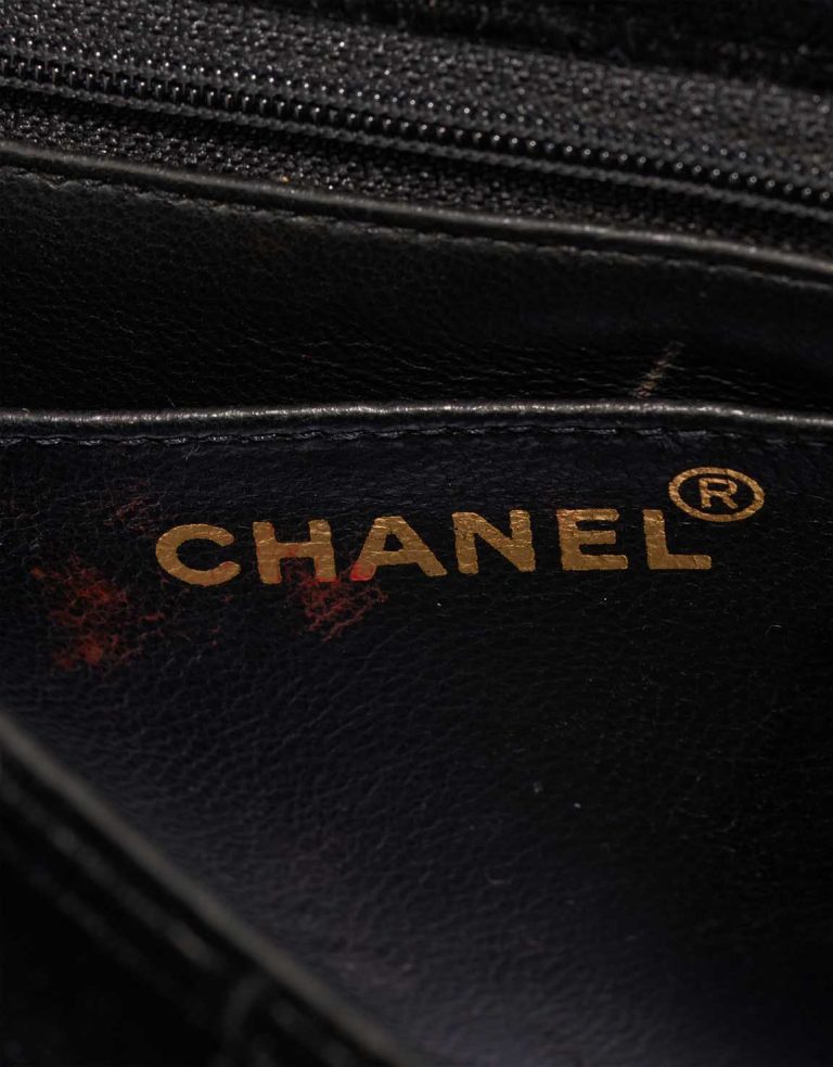 Chanel Timeless Mini Square Velvet Black Logo | Sell your designer bag