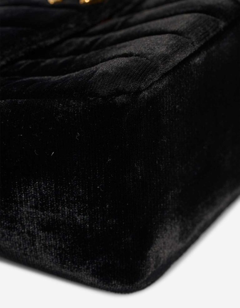 Chanel Timeless Mini Square Velvet Black Signs of wear | Sell your designer bag