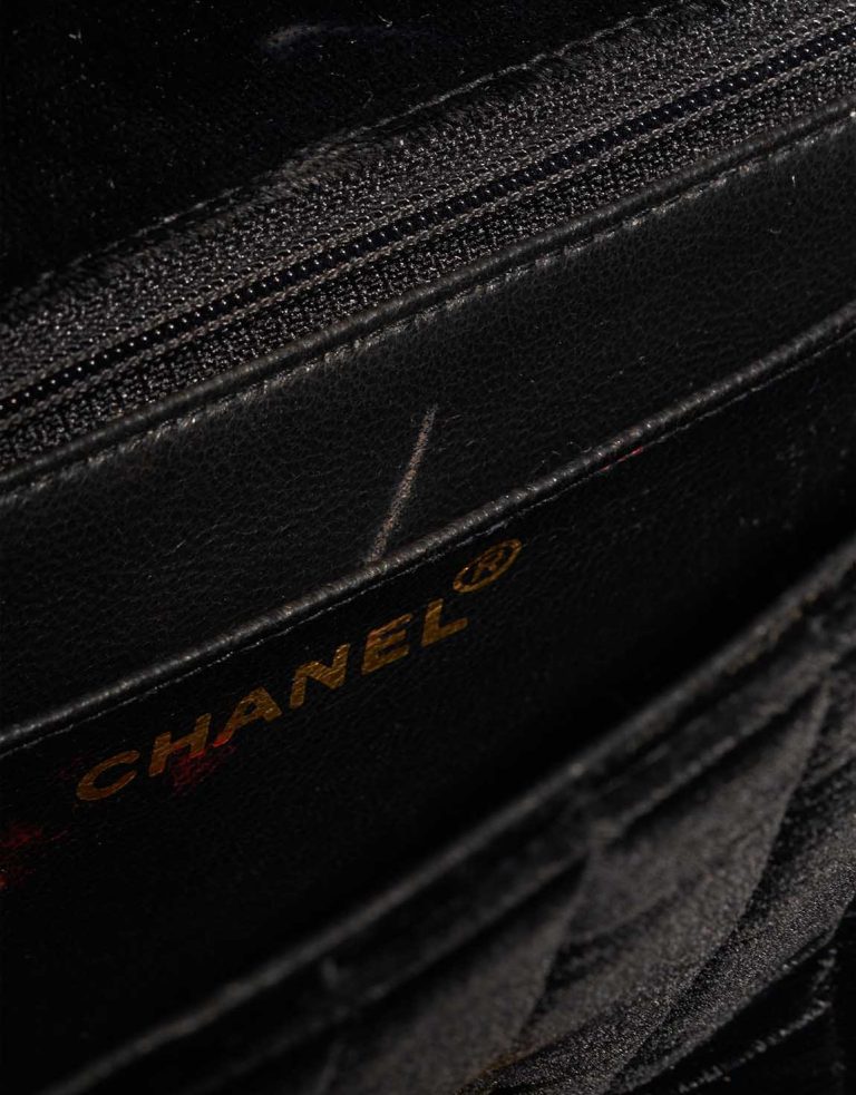 Chanel Timeless Mini Square Velvet Black Signs of wear | Sell your designer bag