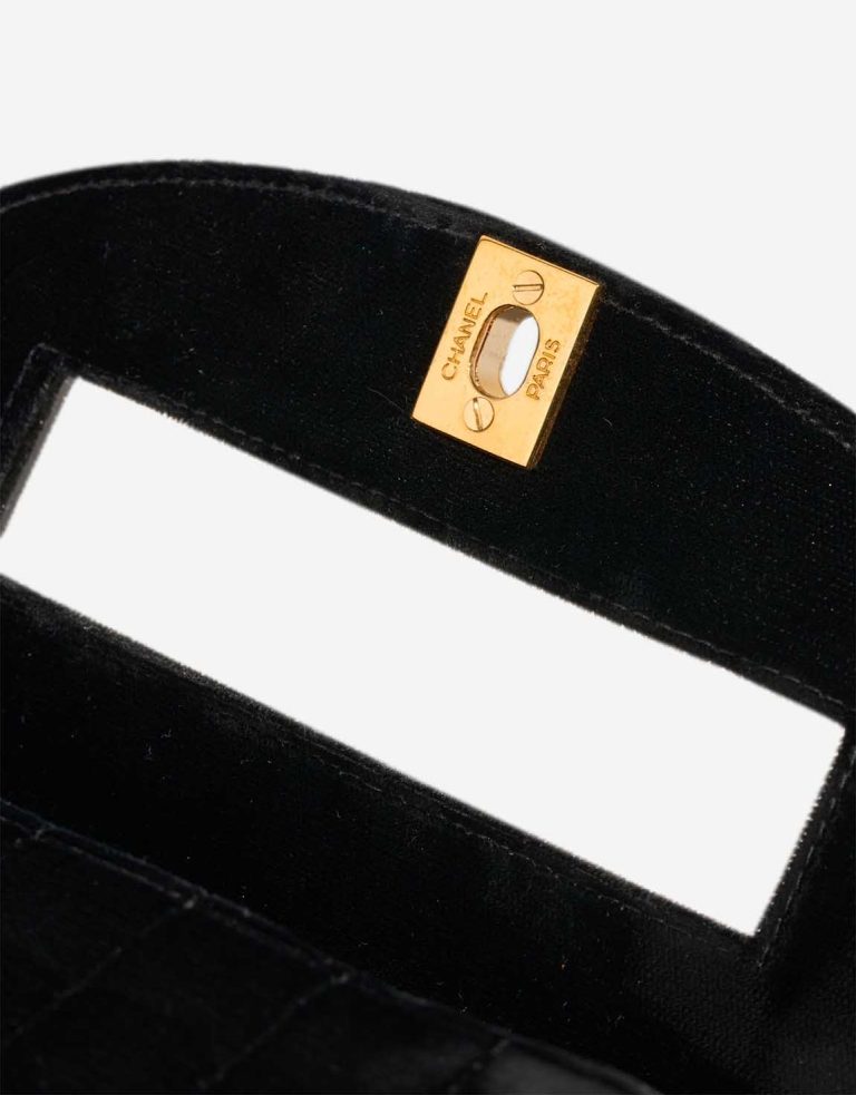 Chanel Timeless Mini Square Velvet Black Signs of wear | Sell your designer bag