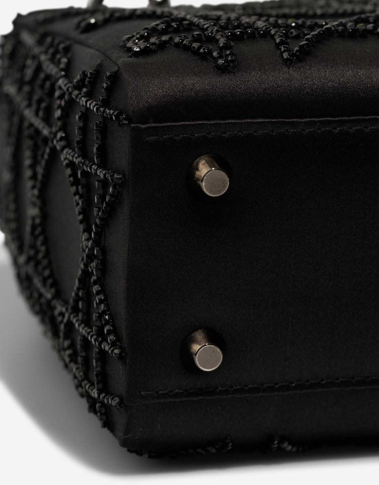 Dior Lady Mini Silk / Pearls Black Signs of wear | Sell your designer bag