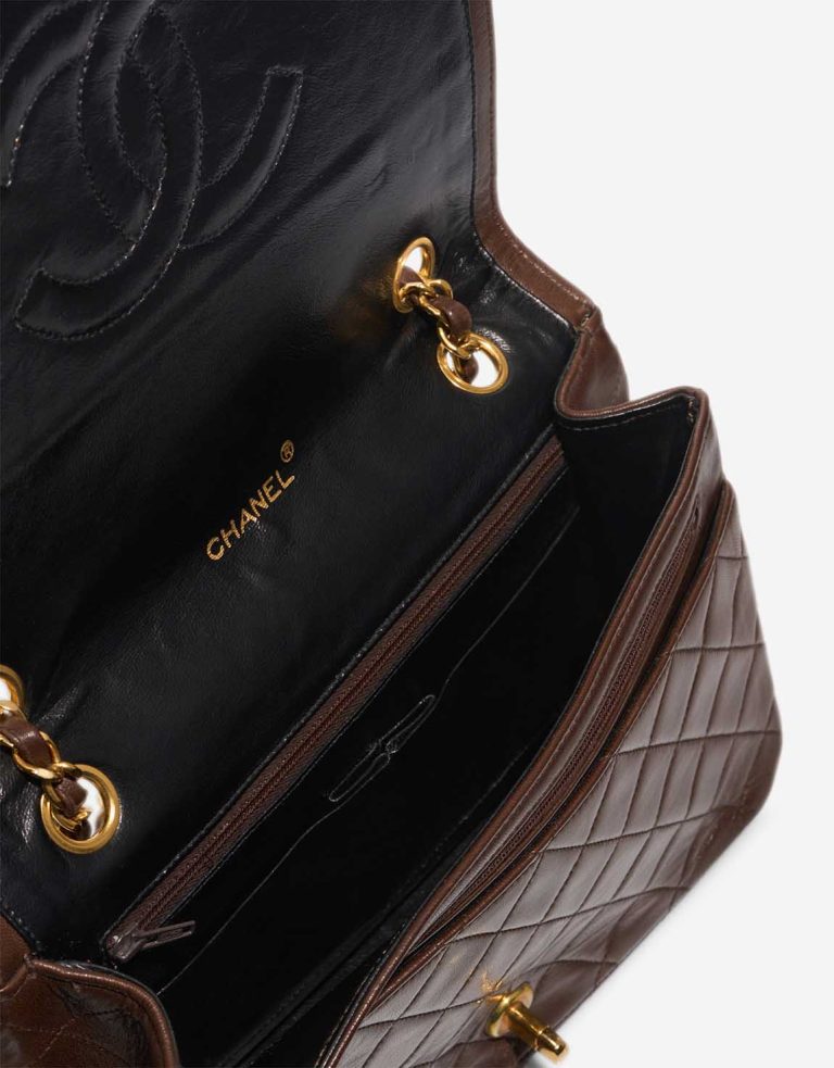 Chanel Flap Bag Medium Lamb Brown Inside | Sell your designer bag