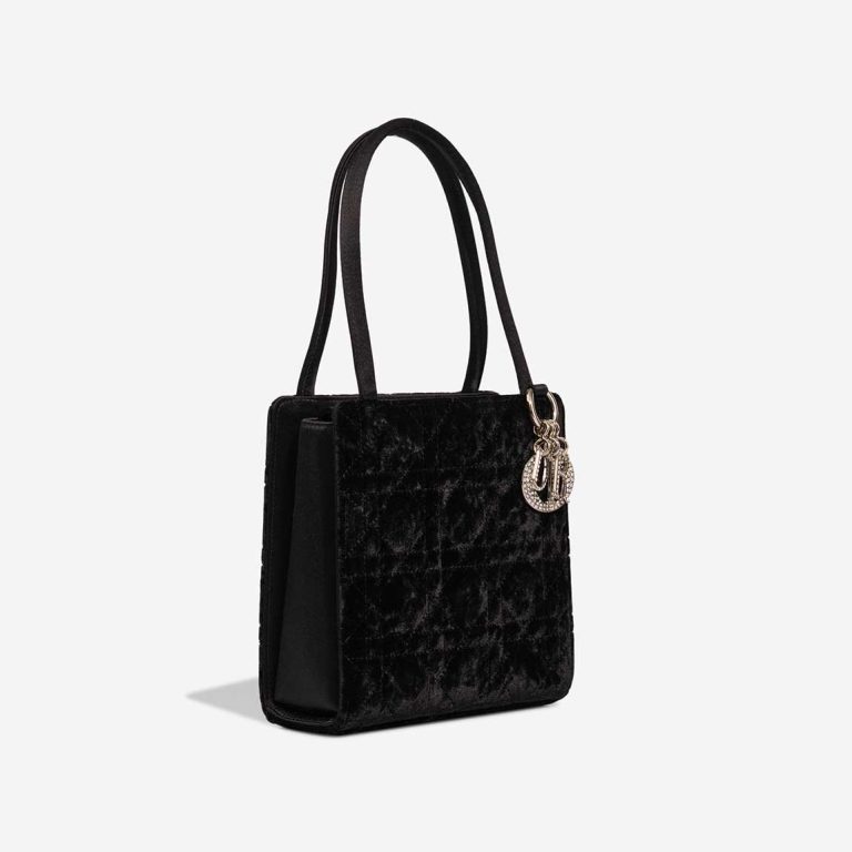 Dior Lady Tote Mini Velvet / Silk Black | Sell your designer bag