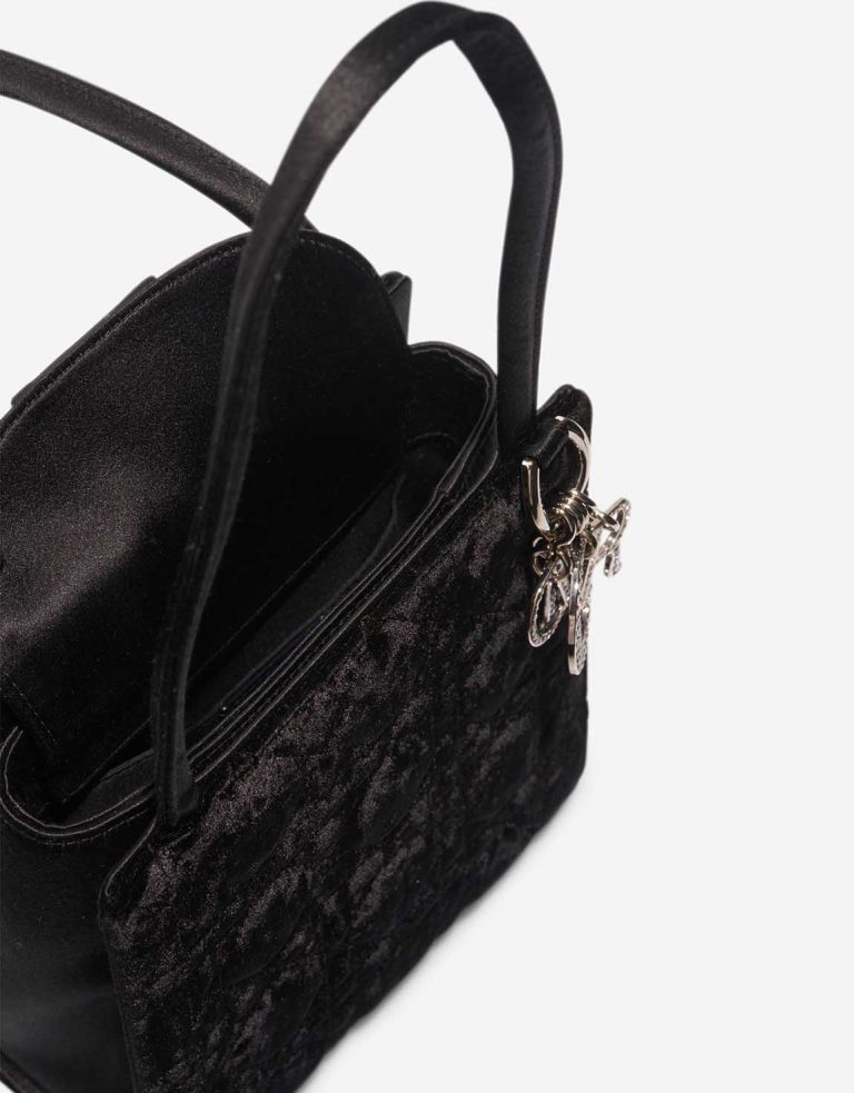 Dior Lady Tote Mini Velvet / Silk Black Inside | Sell your designer bag