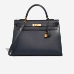 Hermès Kelly 35 Courchevel Bleu Marine Front | Sell your designer bag