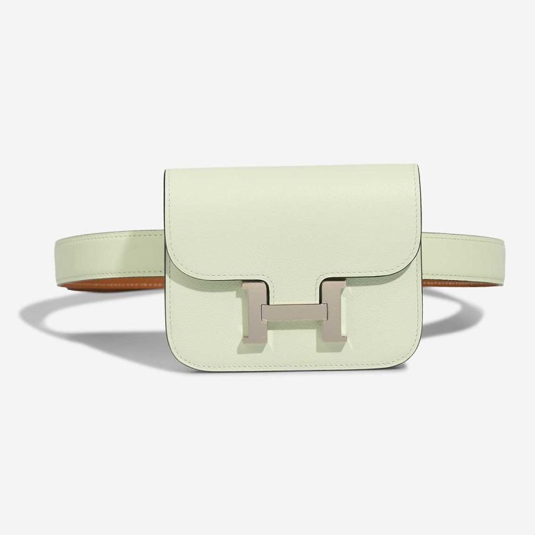 Hermès Constance Slim Wallet Evercolor Vert Fizz Front | Sell your designer bag