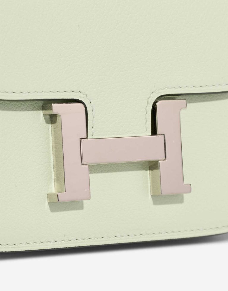 Hermès Constance Slim Wallet Evercolor Vert Fizz Closing System | Sell your designer bag