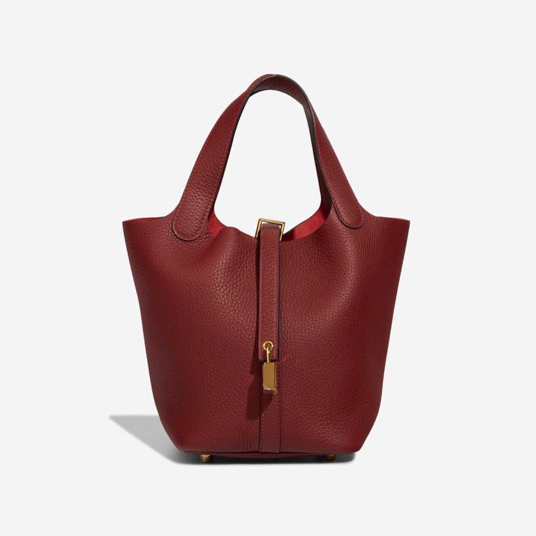 Hermès Picotin 18 Taurillon Clémence Rouge H Front | Sell your designer bag