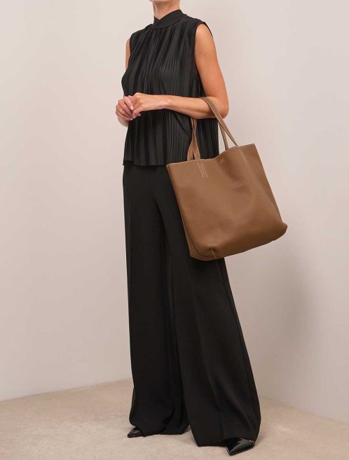 Hermès Double Sens 36 Clémence Gold / Trench on Model | Sell your designer bag