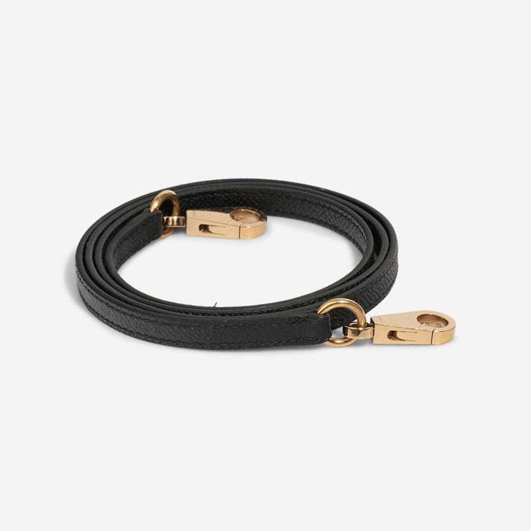 Hermès Kelly Strap Epsom Black Front | Sell your designer bag