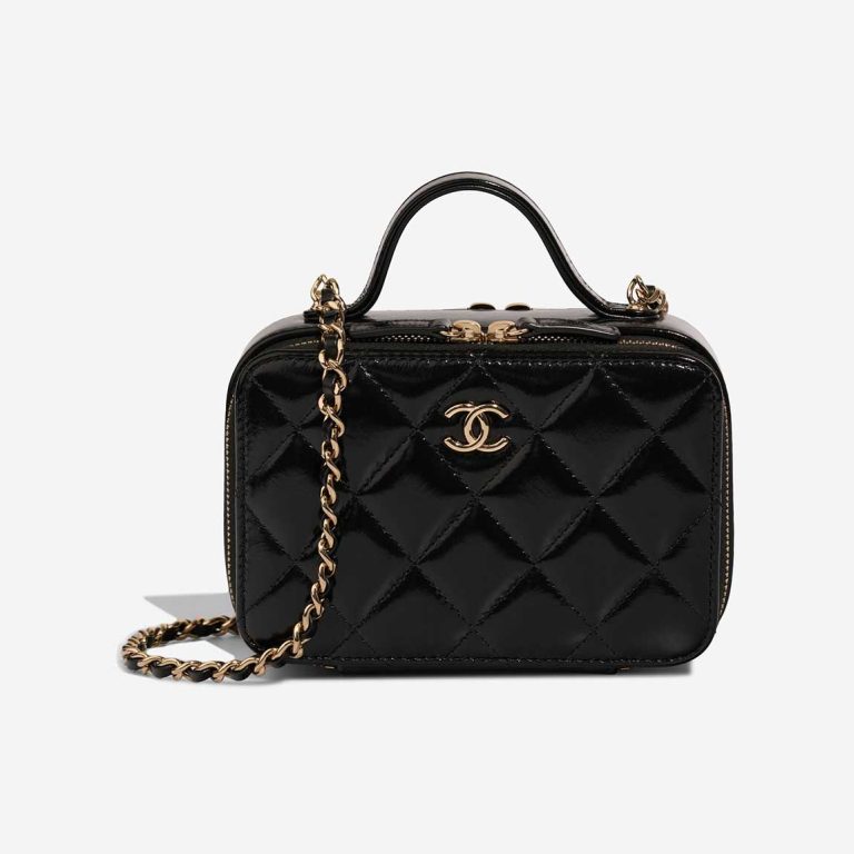 Chanel Vanity Small Patent Black / Rose Front | Sell your designer bag