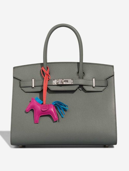 Hermès Rodeo PM Milo Lamb / Crocodile Rose Pourpre / Bleu Zanzibar Closing System | Sell your designer bag